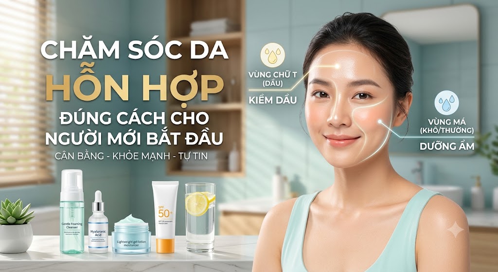 Chăm Sóc Da Hỗn Hợp Đúng Cách Cho Người Mới Bắt Đầu