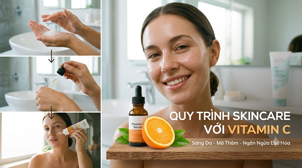 Quy Trình Skincare Với Vitamin C Chuẩn Cho Mọi Loại Da